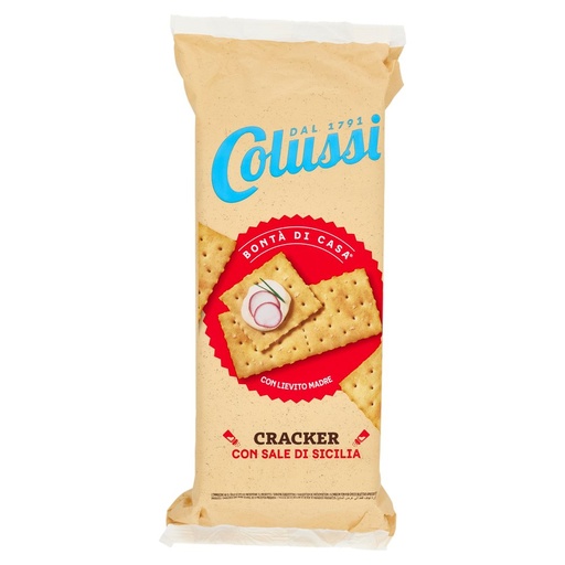 [000007409] Colussi Crackers Salati senza Olio di Palma Gr.500
