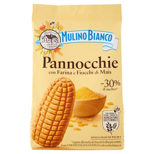 [000007447] Mulino Bianco Biscotti Pannocchie con Farina di Mais Gr.350