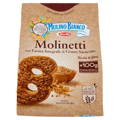 [000007462] Mulino Bianco Molinetti Biscotti con Farina Integrale Gr.700