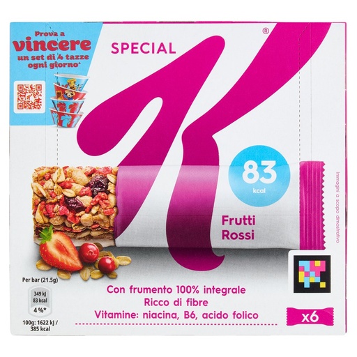 [000007517] Kellogg’s Barrette Special K Frutti Rossi Gr.129