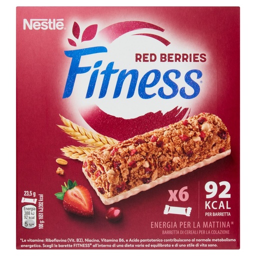[000007546] Nestle' Fitness Barrette Frutti Rossi Gr.23.5 Pz.6