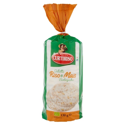 [000007548] Curtiriso Gallette Biologiche Riso e Mais Gr.130