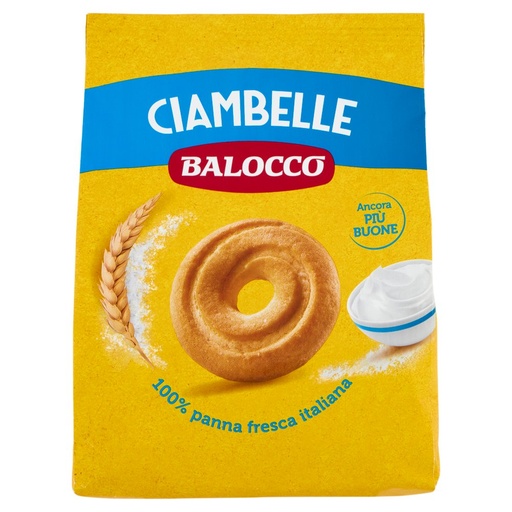 [000007573] Balocco Biscotti Ciambelle con Panna Fresca Italiana Gr.700