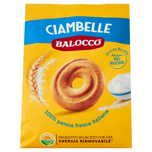 [000007573] Balocco Biscotti Ciambelle con Panna Fresca Italiana Gr.700