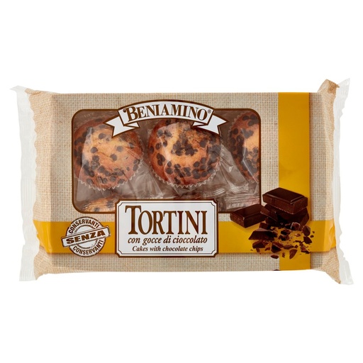 [000007618] Beniamino Tortino con Gocce Cioccolato Gr.200 Pz.6
