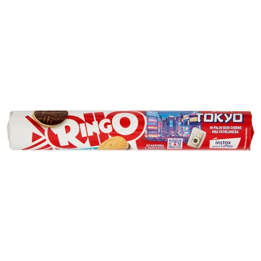 [000007640] Pavesi Ringo Vaniglia Biscotti Farciti con Crema Vaniglia Tubo Gr.165