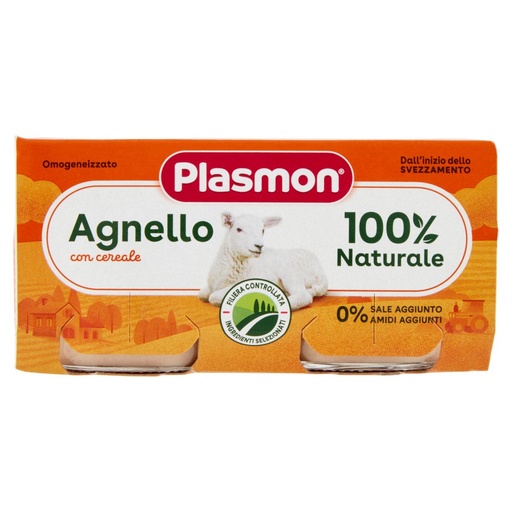 [000007694] Plasmon Omogeneizzato Carne Agnello Gr.80X2