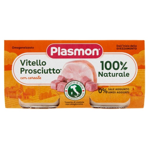 [000007698] Plasmon Omogeneizzato Carne Vitello e Prosciutta Gr.80X2