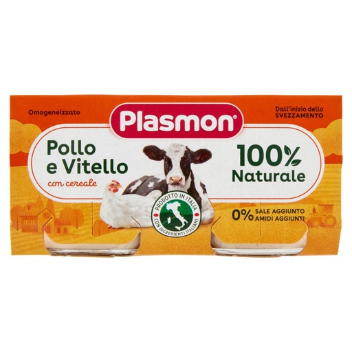 [000007703] Plasmon Omogeneizzato Carne Vitello e Pollo Gr.80X2