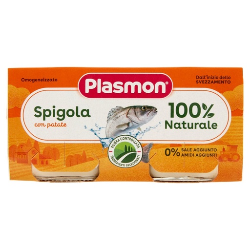 [000007705] Plasmon Omogeneizzato Spigola Branzino Gr.80X2