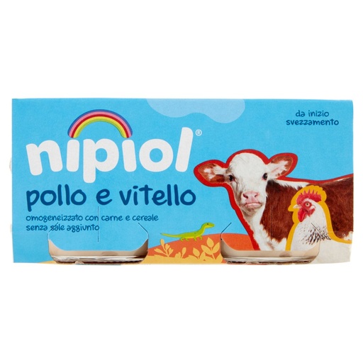 [000007711] Nipiol Omogeneizzato Carne Vitello e Pollo Gr.80X2
