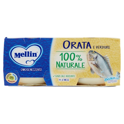 [000007720] Mellin Omogeneizzato Pesce Orata Gr.80X2