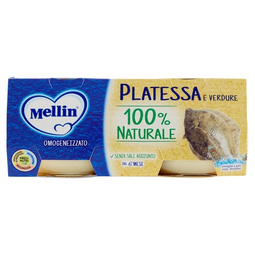 [000007721] Mellin Omogeneizzato Pesce Platessa Gr.80X2