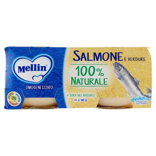 [000007722] Mellin Omogeneizzato Pesce Salmone Gr.80X2