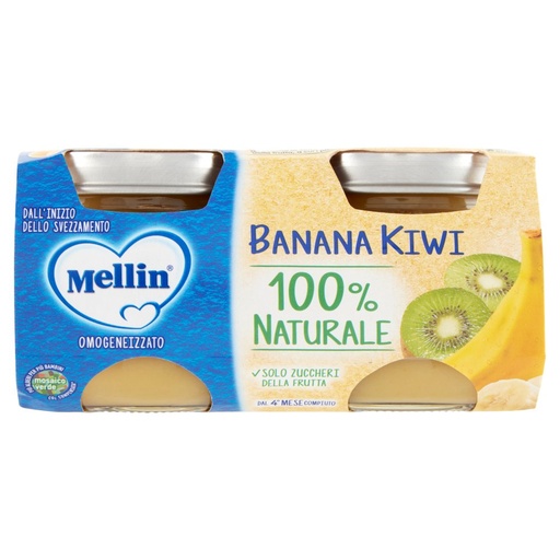 [000007724] Mellin Omogeneizzato Banana e Kiwi Gr.100X2