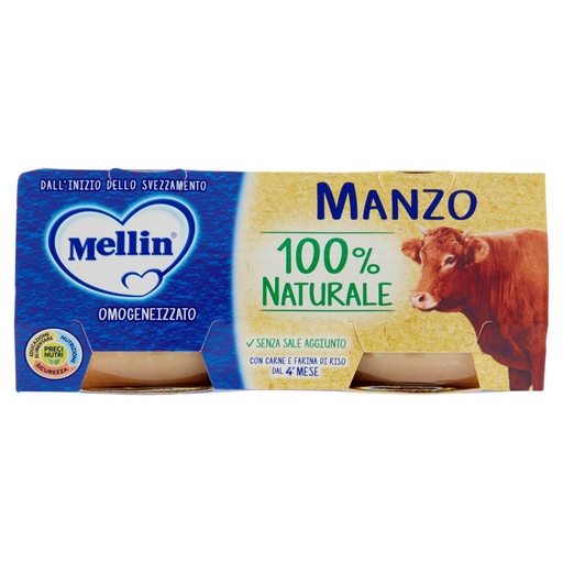 [000007729] Mellin Omogeneizzato Manzo Gr.80X2