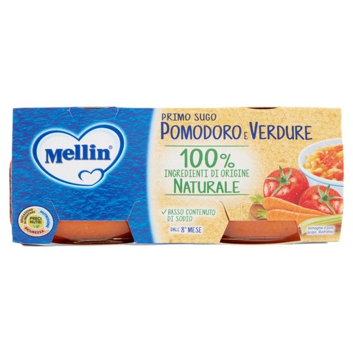 [000007738] Mellin Primo Sugo Pomodoro e Verdure Gr.80 X Pz.2