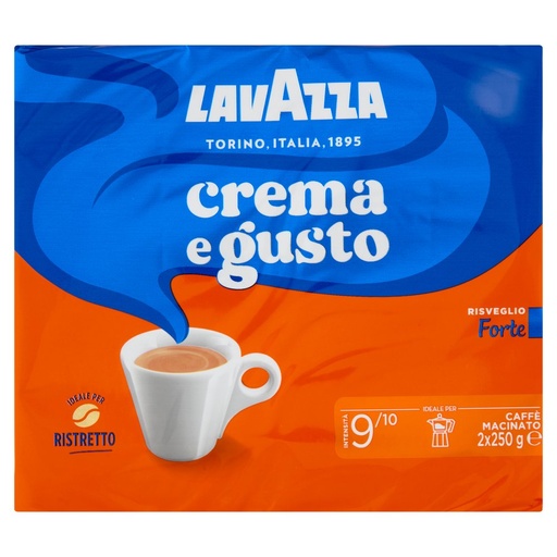 [000007785] Lavazza Caffè Crema e Gusto Forte Pz.2 x Gr.250