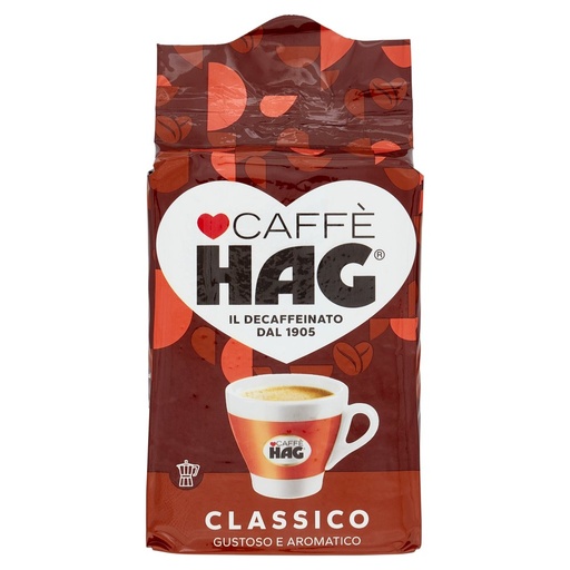 [000007791] Caffè HAG Classico Decaffeinato Macinato Gr.250
