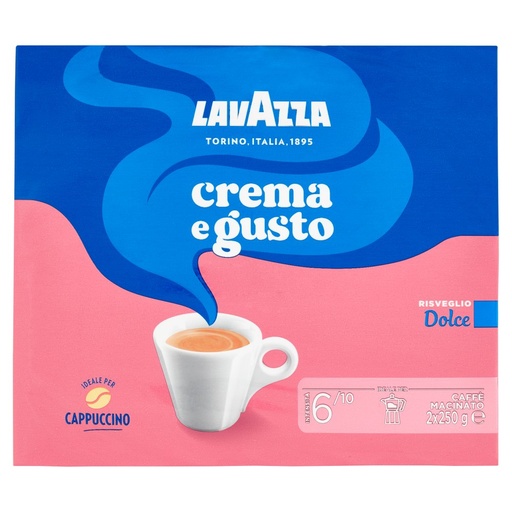 [000007805] Lavazza Caffè Crema e Gusto Dolce Pz.2 x Gr.250