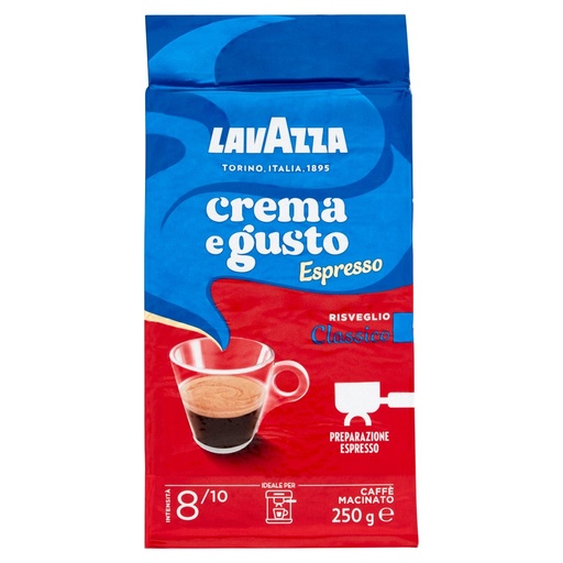 [000007806] Lavazza Caffè Crema e Gusto Espresso Classico Gr.250