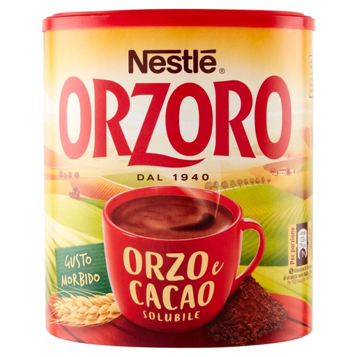 [000007822] Orzoro Solubile Orzo e Cacao Barattolo Gr.180