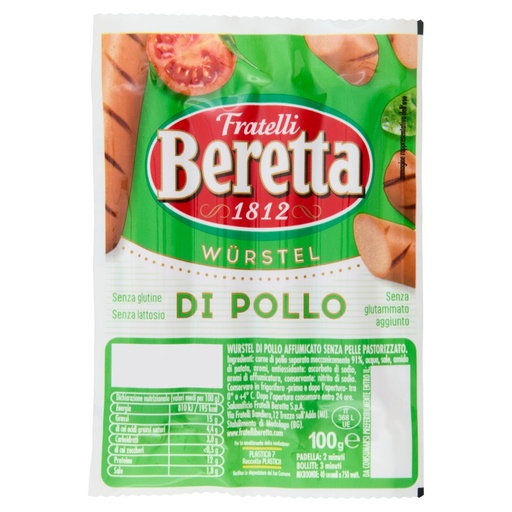 [000008045] Beretta Wurstel Pollo Gr.100