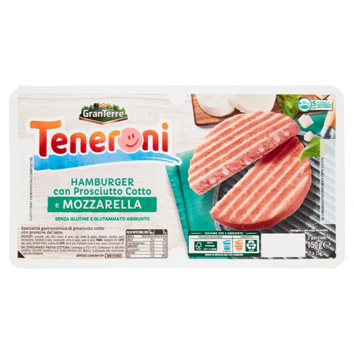 [000008133] Casa Modena Teneroni Prosciutto Cotto e Mozzarella Gr.150