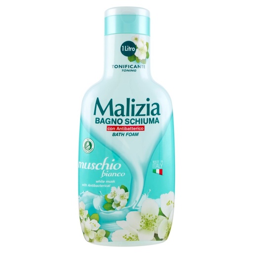 [000008204] Malizia Bagno Schiuma con Antibatterico Muschio Bianco Ml.1000