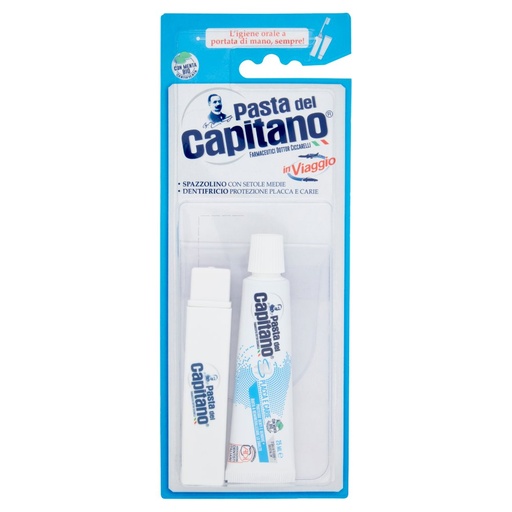 [000008255] Pasta Del Capitano Kit Da Viaggio Spazzolino + Dentifricio