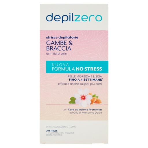 [000008283] Depilzero Gambe e Braccia 20 Strisce