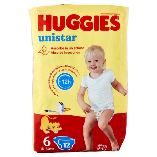 [000008320] Huggies Unistar Xl Tg.6 14 Pannolini Kg.15-30
