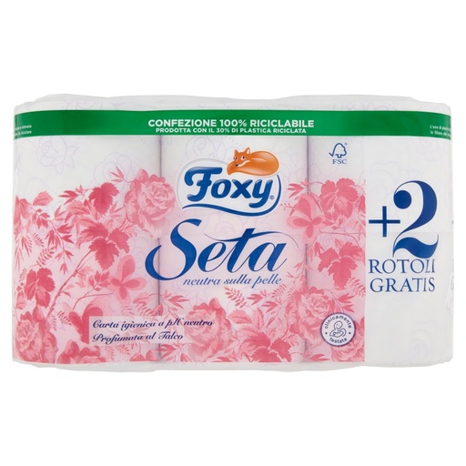 [000008362] Foxy Carta Igienica Seta 4+2 Rotoli