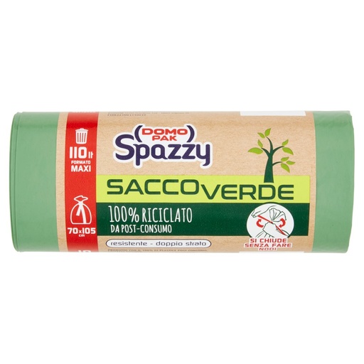 [000008626] Domopak Sacco Verde Lt.110 Cm.105X70 Pz.10