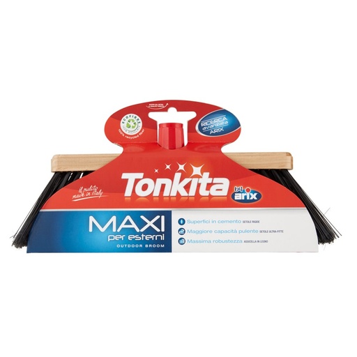 [000008649] Tonkita Scopa Maxi Setole Rigide per Esterni
