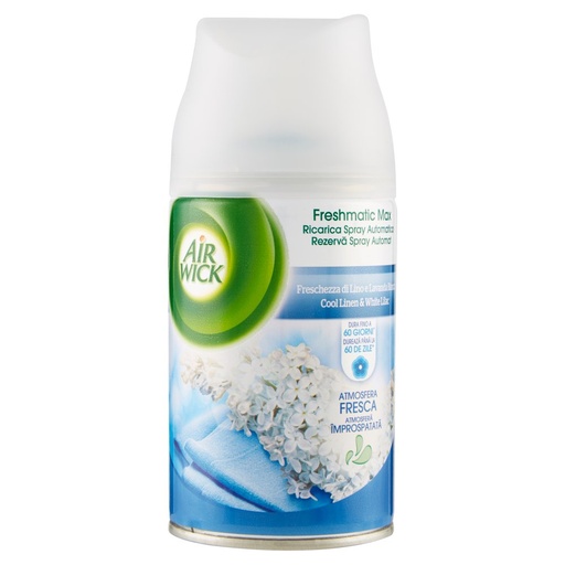 [000008662] Air Wick Freshmatic Ricarica Fresia Bianca e Gelsomino Ml.250