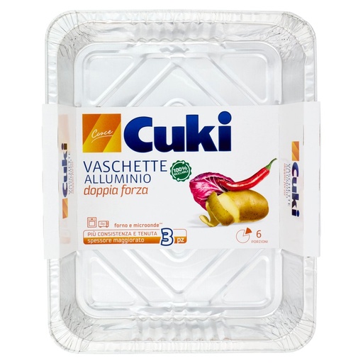 [000008697] Cuki Contenitore in Alluminio 6 Porzioni