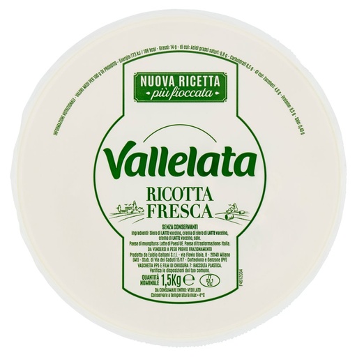 [000008799] Vallelata Ricotta Kg.1,5 Pz.1