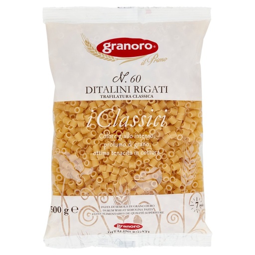 [000008890] Granoro Ditalini Rigati N°60 Gr.500