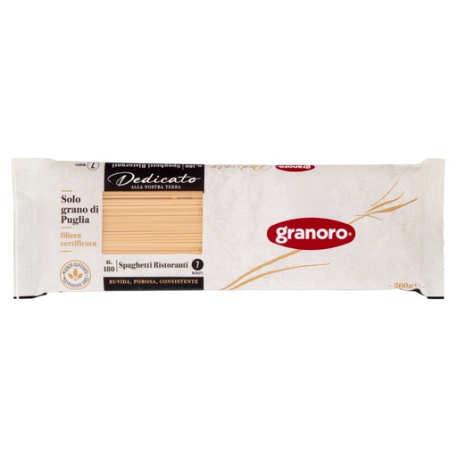 [000008933] Granoro Dedicato Spaghetti N°180 Gr.500