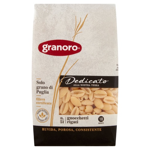 [000008942] Granoro Dedicato Gnocchetti Rigati N°51 Gr.500