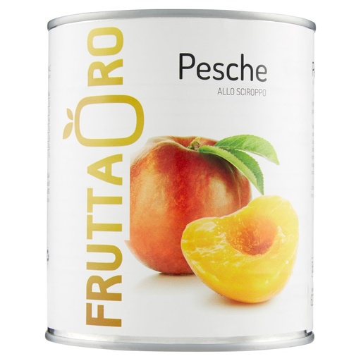 [000009256] Frutta Oro Pesche Sciroppate Latta Ml.850