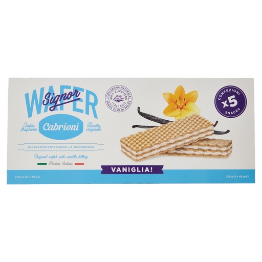 [000009424] Cabrioni Wafer Vaniglia Multipack Gr.45X5