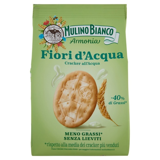 [000010598] Mulino Bianco Crackers Armonia Fiori d'Acqua senza Lievito Gr.250