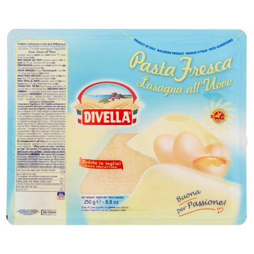 [000010825] Divella Lasagne all’Uovo Gr.250