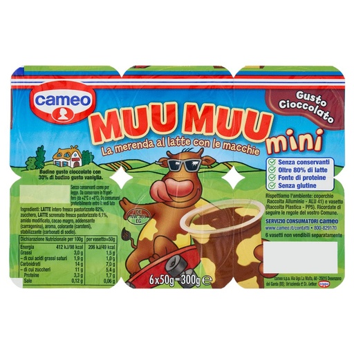 [000010983] Cameo Muu Muu Mini Cioccolato Gr.50X6