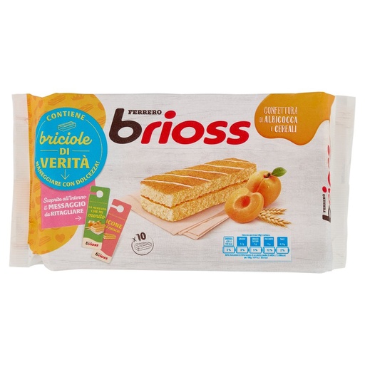 [000011447] Ferrero Brioss Confettura di Albicocca e Cereali Gr.280 Pz.10
