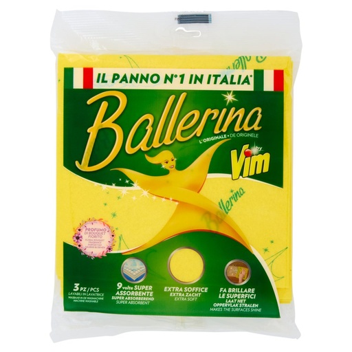 [000011676] Vim Panno Ballerina Multiuso Giallo Pz.3