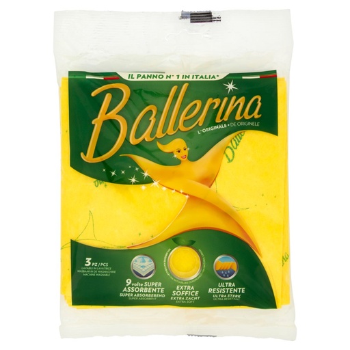 [000011676] Vim Panno Ballerina Multiuso Giallo Pz.3