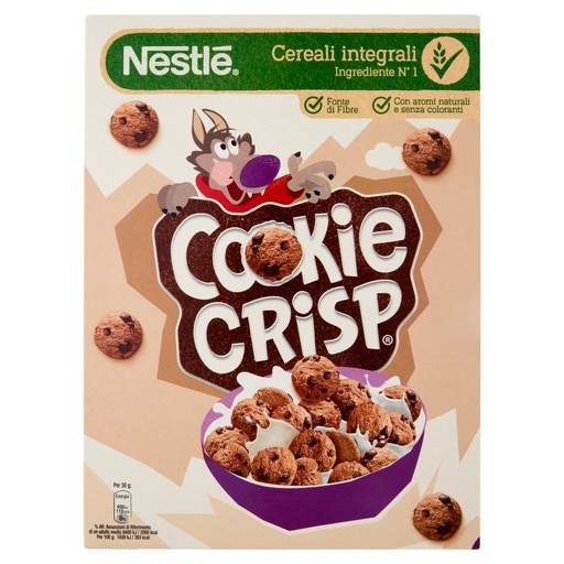 [000012037] Cookie Crisp Cereali a Forma di Biscotto Cookie Gr.260
